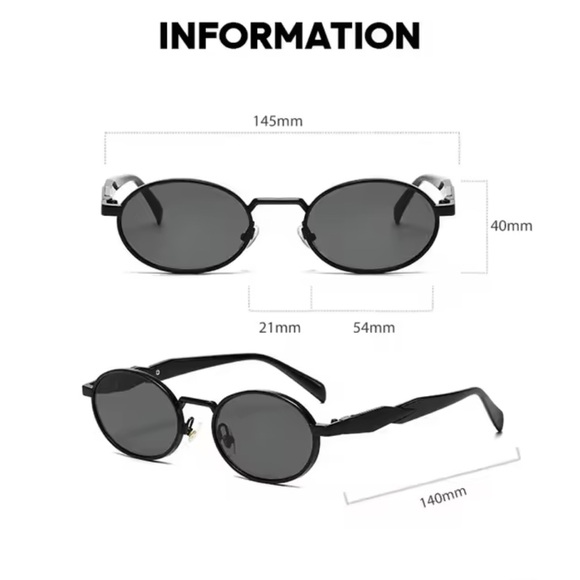 Pink and Gold Oval Shaped Sunglasses - Picture 6 of 6